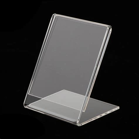 slanted sign with business card holder|Clear Slanted Sign Holders .